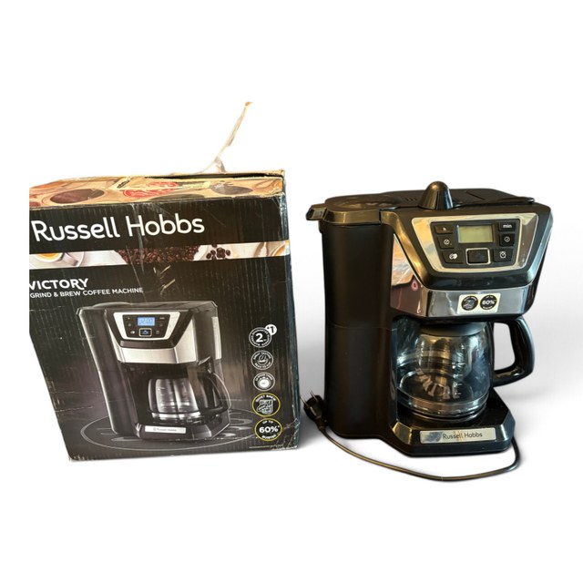 Russell Hobbs Victory Grind & Brew 22000-56 koffiezetapparaat met bonenmaler, 1,5 L