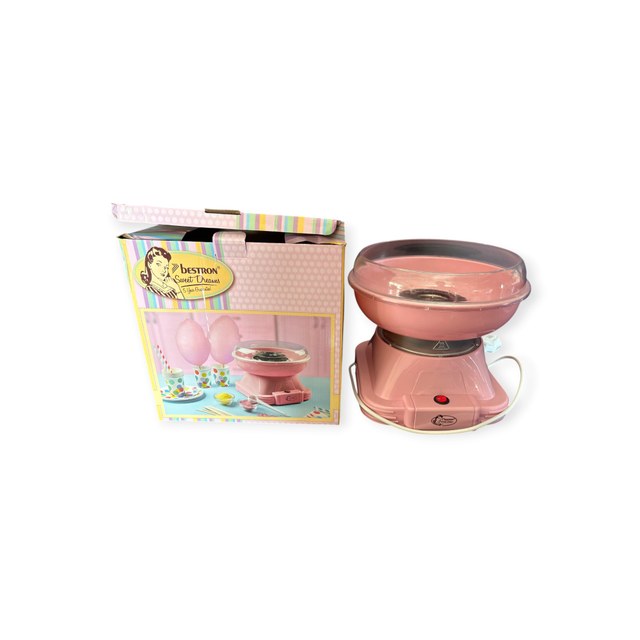 Bestron suikerspinmachine roze met accessoires